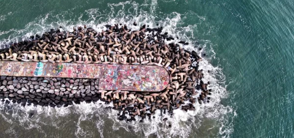 ariel view of ocean