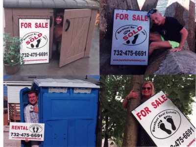 Team with for sale signs