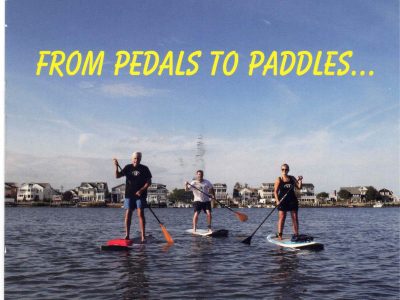 Barefoot team on paddleboards