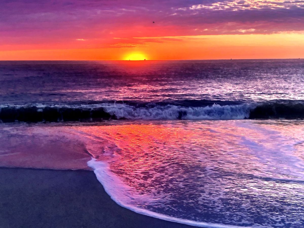 sunset on the beach