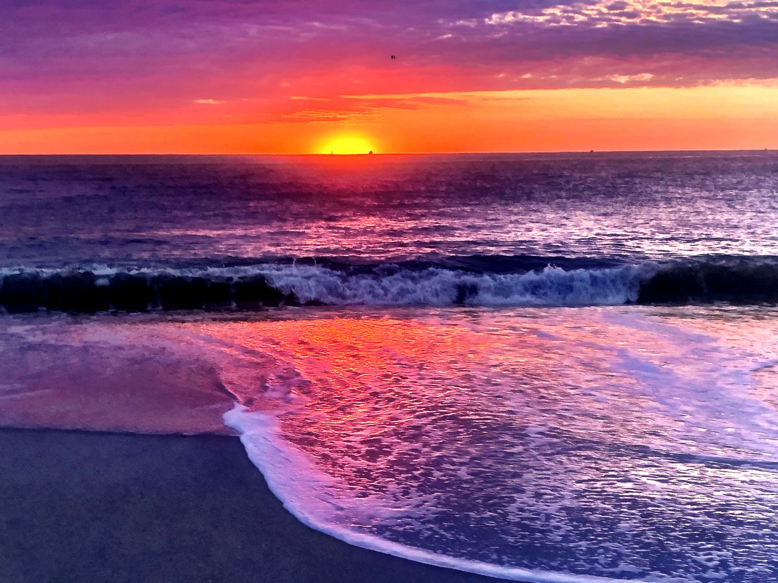sunset on the beach